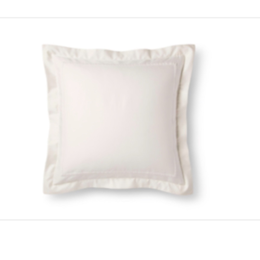Fieldcrest Sour Cream Tencel Pillow Sham Euro Ivory 26x26 Set 2